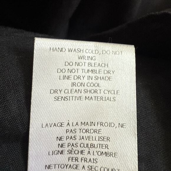 THAKOON Black Eyelet Lace Ruffle Hem Button Down Silk Cotton Mini Shirt Dress 0 - Picture 14 of 15